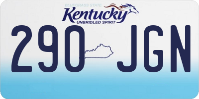 KY license plate 290JGN