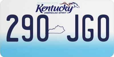 KY license plate 290JGO