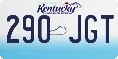 KY license plate 290JGT
