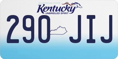 KY license plate 290JIJ