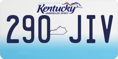 KY license plate 290JIV