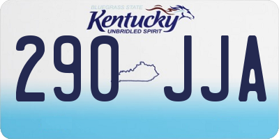 KY license plate 290JJA