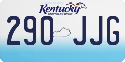 KY license plate 290JJG