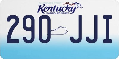 KY license plate 290JJI