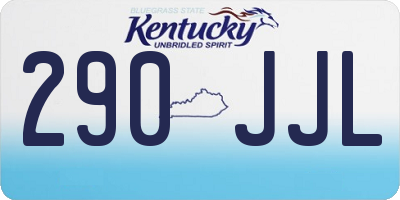 KY license plate 290JJL