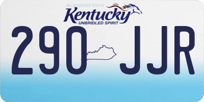 KY license plate 290JJR