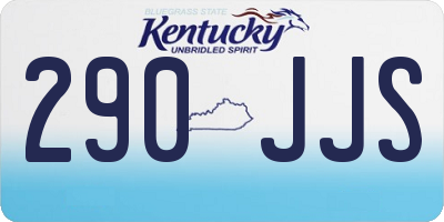 KY license plate 290JJS
