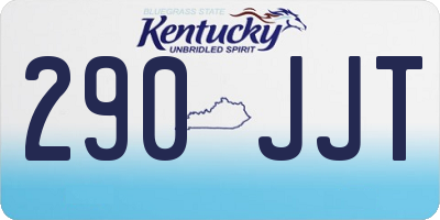 KY license plate 290JJT