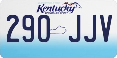KY license plate 290JJV
