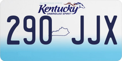KY license plate 290JJX