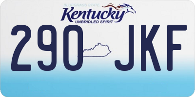 KY license plate 290JKF
