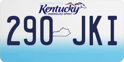 KY license plate 290JKI