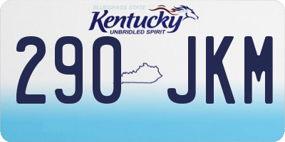 KY license plate 290JKM