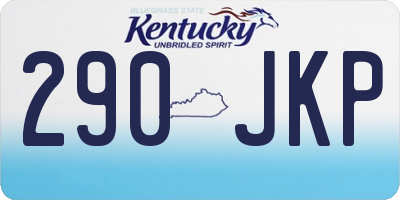 KY license plate 290JKP