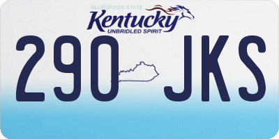 KY license plate 290JKS
