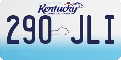 KY license plate 290JLI