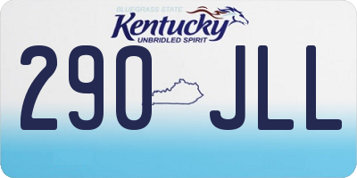 KY license plate 290JLL