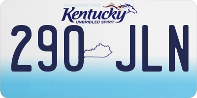 KY license plate 290JLN