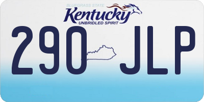 KY license plate 290JLP