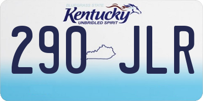 KY license plate 290JLR