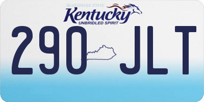 KY license plate 290JLT