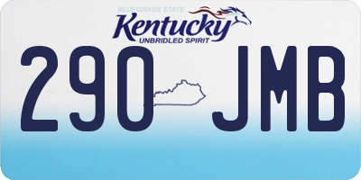 KY license plate 290JMB