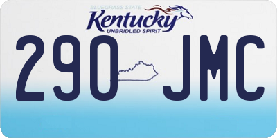 KY license plate 290JMC