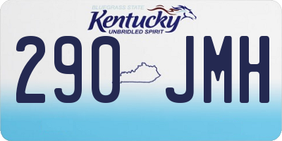 KY license plate 290JMH