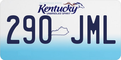 KY license plate 290JML