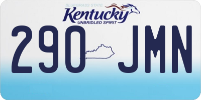KY license plate 290JMN