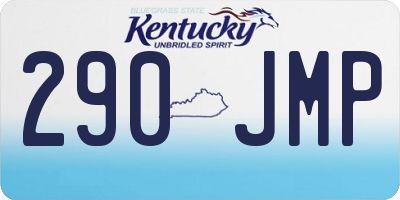 KY license plate 290JMP