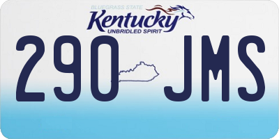 KY license plate 290JMS