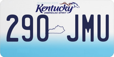 KY license plate 290JMU