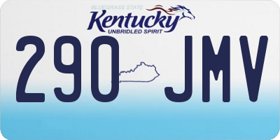 KY license plate 290JMV