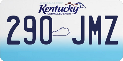 KY license plate 290JMZ