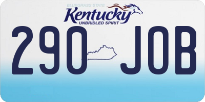 KY license plate 290JOB