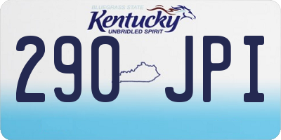 KY license plate 290JPI