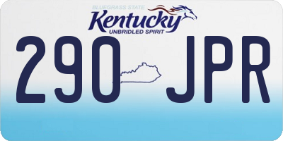 KY license plate 290JPR