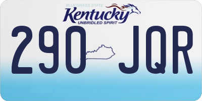 KY license plate 290JQR