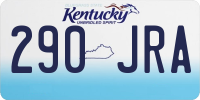 KY license plate 290JRA
