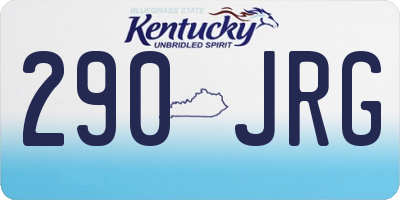 KY license plate 290JRG