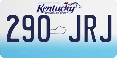 KY license plate 290JRJ