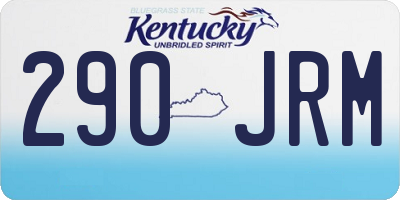 KY license plate 290JRM