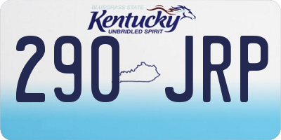 KY license plate 290JRP