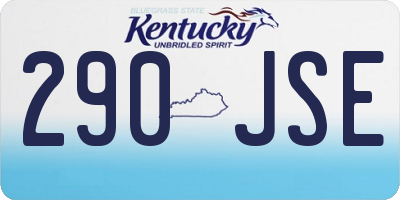 KY license plate 290JSE