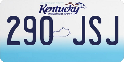 KY license plate 290JSJ