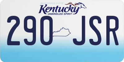 KY license plate 290JSR
