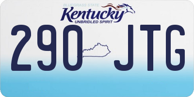 KY license plate 290JTG