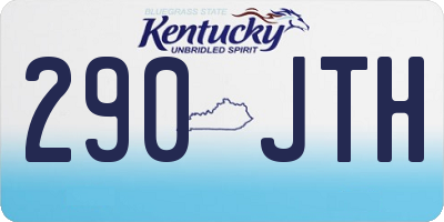 KY license plate 290JTH