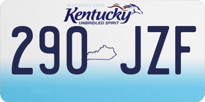 KY license plate 290JZF